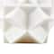 7" White Polystone Geometric Dimensional Ball Sculpture Décor
